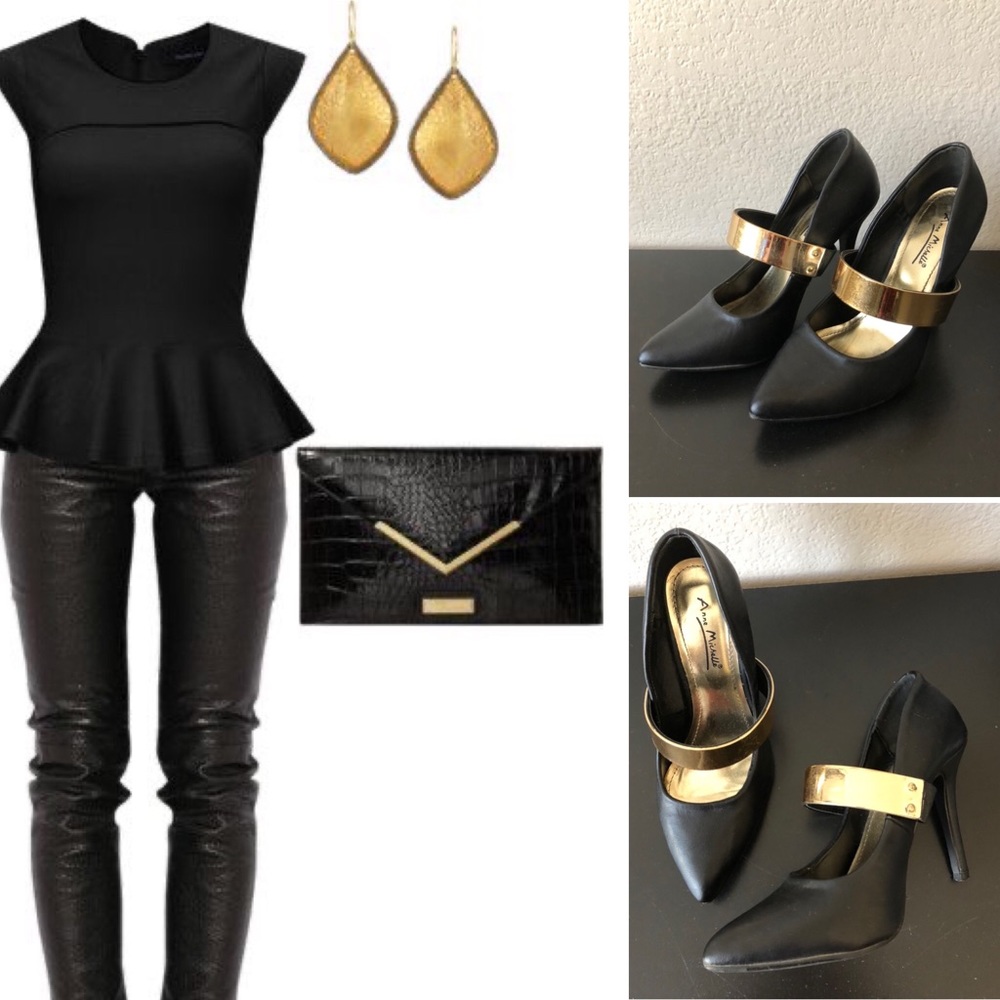 Black and Gold pump✨